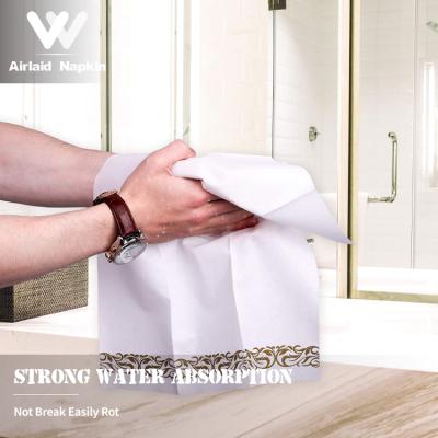 China Airlaid Dinner Towels Paper Airlaid Dinner Napkins White Disposable Decorative Towels Bathroom Soft Absorbent Custom Printed Cloth for sale