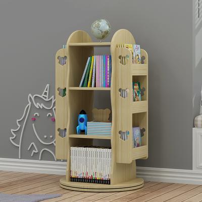 China Expandable Gain Floor Standing Multi Layer Rotate Rotating Storage Book Shelves Rotating Bookcase Rack for sale