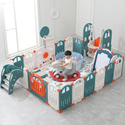 China Updated Easy Folding Playground Safety Play Yard Home Indoor Winning Baby Fence Playpen With Swing for sale