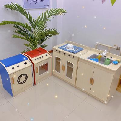 China Early Gain Educational Kitchen Eco-friendly Kids Role Play Mini Kitchen Units Kitchen Toys Set Role Play for sale