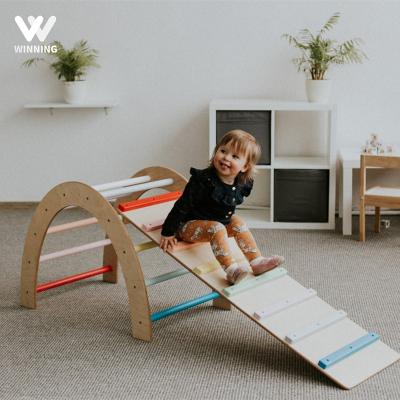 China Educational Toys Winning 2021 New Design Kids Rocking Chair Wooden Boat Toys Baby Gym Rocker Equipment Kids for sale