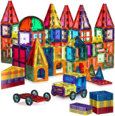 China It can be rotated 360 times and spliced. Montessori Material Kids Educational Toys Magnetic Tiles Plastic Magnetic Blocks Building Block 120 Pcs 3d Magnetic Puzzle for sale