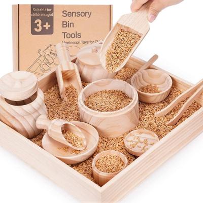 China Custom Wooden Toys Gaining Montessori Fine Motor Skills Learning Waldorf Toys for Toddlers and Kids Pretend Play Kitchen Wooden Set for sale