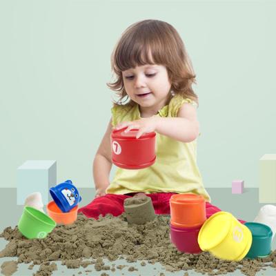 China Safety Gain Toys For Child Play Set Plastic Educational Silicone Stacking Cups Baby Stacking Cups Toys for sale