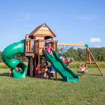 China Children's Exercise Winning Original Design Kids Playground Slide Outdoor Playground Equipment Plastic Rotating Slides For Sale for sale