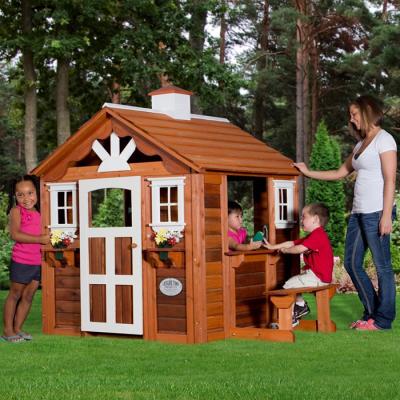 China Small veranda jungle house green energy house vacation gain wooden log cabin in wooden house child play for sale for sale