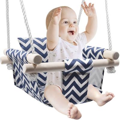 China Modern Winning Indoor Toddler Swing Hanging Swings For Infants Heavy Duty Canvas Swing Seat Chair With Cushion for sale