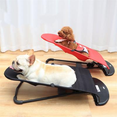 China Waterproof Gain Small Animals Bed Pet Bed Dog Rocking Chair Adjustable Portable Folding Elevate Dog Bed Rocking Chair for sale