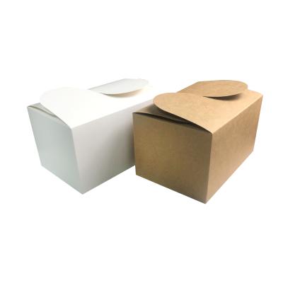 China Recycled Food Packaging Baking Box Pastry Materials 15x10x8.5cm Brown Black White Cookie Paper Boxes for sale