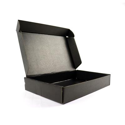 China Recycled Materials Customized Small Black Corrugated Paper Custom Made Logo Book Box Foldable Custom Shipping Boxes Shipping Mailing Box for sale