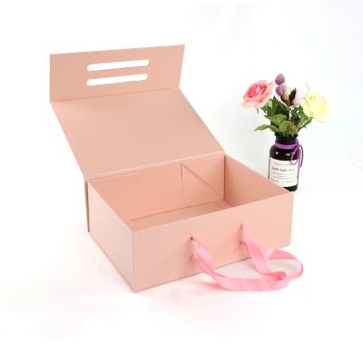 China Recycled New Design Materials Printing Rose White Elegant Luxury Cardboard Custom Foldable Paper Gift Box Empty Rigid Magnetic Gift Packaging Box for sale