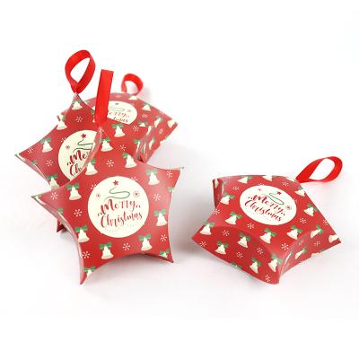 China Recycled Materials Customized Logo Printing Packaging Boxes Recyclable Gift Package Christmas Star Shape Paper Gift Packing Box for sale