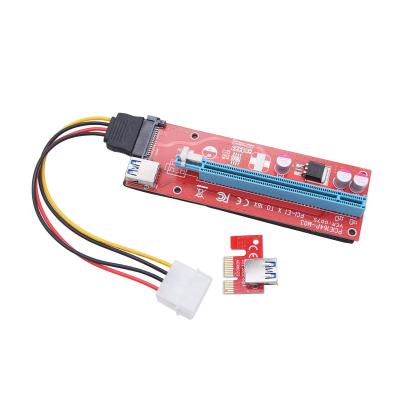 China PVC PCI-E Copper Riser 1X To 16X Riser Card 15 Pin Sata Express Cable 007S for sale