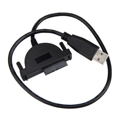 China OEM ODM notebook optical drive SATA converter cable support 7+6pin year white serial port drive USB cable easy box external optical drive to one for sale