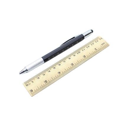 China Office School Ballpoint Pens Promotional Gifts 6 In 1 Multifunctional Stylus Ballpoint Pen With Screwdriver/Ruler/Level for sale