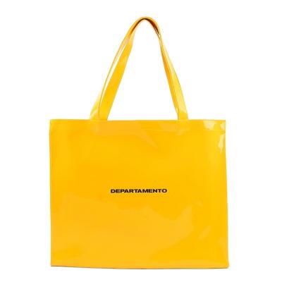 China Fashion Recyclable Custom Logo Promotional Hot Sale Packaging Mirror Leather Shopping Bag for sale