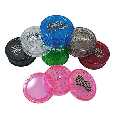 China Lid Yuyao Plant Magnetized Plastic 2 Layers Hand Grinding Muller Herb Smoke Tobacco Smoke Grinder Grinder for sale