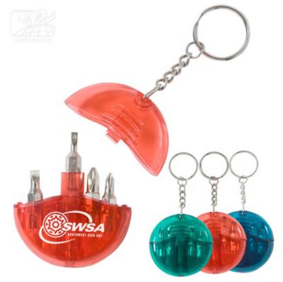 China Mini Tool Set For Promotion Printing Key Chain 4 in-1 Mini Pocket Screwdriver Screwdriver for sale