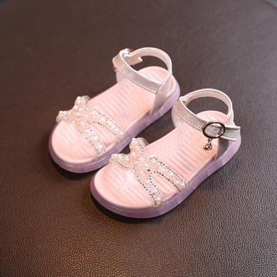 China zapatos Para bebe flat nino kids summer cute sandals girls rabbit Jelly Glitter Shoes Pure Color flat walking sandals for sale