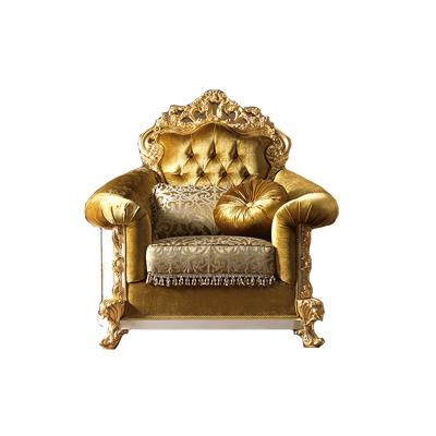 China Hand Carving Velvet Sofa Furniture For European Living Elegant Luxury Room Design for sale