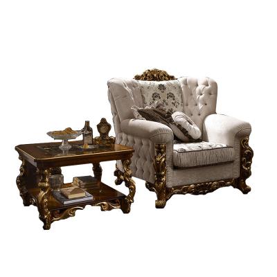 China Hand Carved Italy Style Royal Living Room Furniture Set Classic Wood Hand Carved Sofa Set for sale