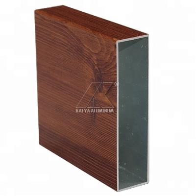 China door & Window grain extrusion wood profile for rectangular tube aluminum profile for doors and windows hot sale aluminum oak color pipe for sale