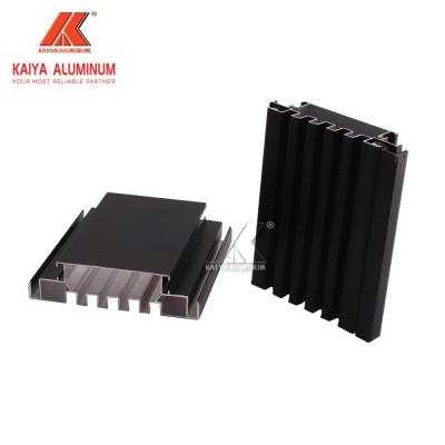 China Anti-scratch Metal Extrude U Shaped Grooved Profiles Custom Black Aluminum Extrusion for sale