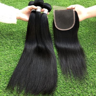 China Silky Straight Wave Silky Straight Human Hair Virgin Hair Bundles Sew In Brazilian Weave Hair Extension for sale