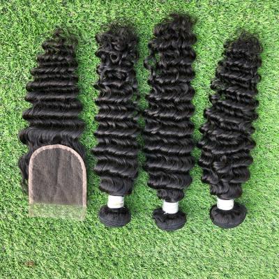 China Pure Peruvian Deep Wave 100 Human Hair Deep Wave Remy Hair Extension In Dubai for sale