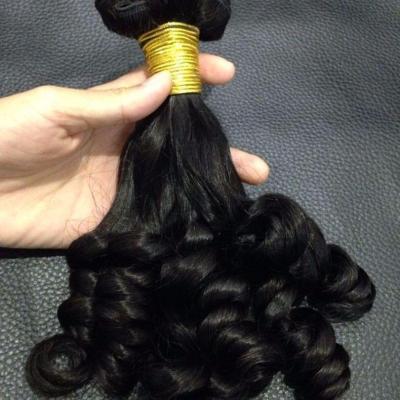 China Funmi Wholesale Unprocessed Good Quality Brazilian Kinky Curly Drawn Virgin Human Hair Extension Unprocessed Brazilian Virgin Hair Double Full for sale