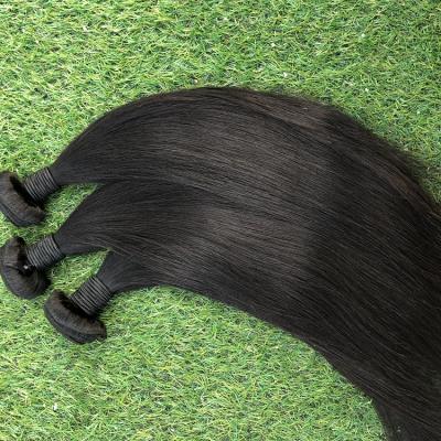 China Natural Weft Wave Color Hair Extensions 100% Virgin Indian Straight Wholesale Silky Straight Human Hair for sale