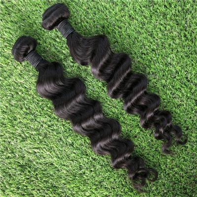 China Competitive Factory Price of Loose Deep Luster and Soft Natural Loose Deep Weave Indian Hair for sale