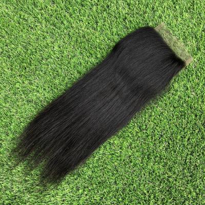 China Curly Curly Indian Straight Hair Bundles With 4*4 Lace Up Closure Supplier Supply Good Virgin Remy Human Hair For Black Lady Human for sale