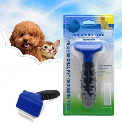 China Viable Hot Sale Pet Grooming Tools Dog Comb Hair Removal Comb Stainless Steel Pet Hair Knife for sale