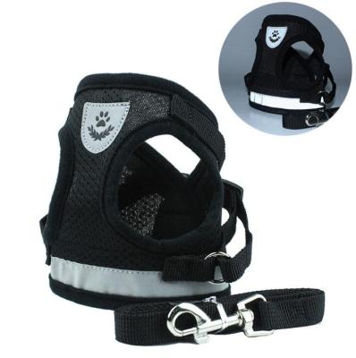 China Dog Harness Padded Dog Vest Leash Pet Harness Collar Reflective Top Selling Leash for sale