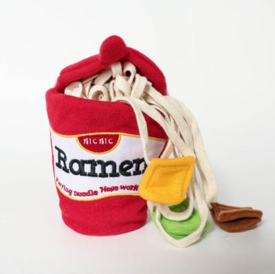 China Viable Hot Selling Dog Toy Ramen Noodle Sniffing Toy Ramen Noodle Worker From Manufacturer Pet Interactive Toys for sale