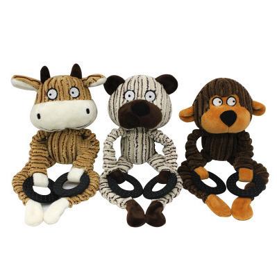 China 2021 Viable Squeaky Pet Toy Treat Toy Dog Chew Best Selling Animal Shape Velvet Pet Plush Toys for sale