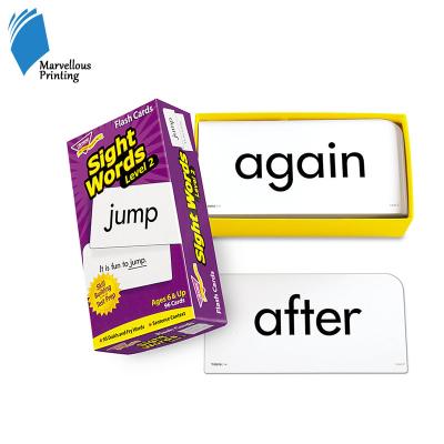 China Custom Strong and Solid English Learning Early Educational Toys for Kids Game Card Kids Flash Cards for sale