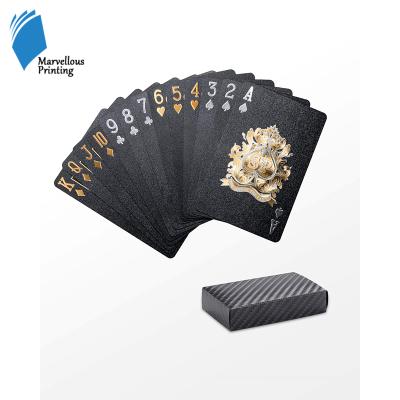 China Strong And Solid Gold Aluminum Poker Cards Creative Black Gold Collective Playing Poker Cards for sale