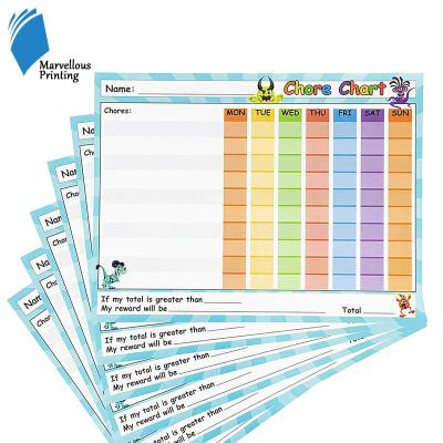 China Household work environmental daily checklist for toddler preschool for sale