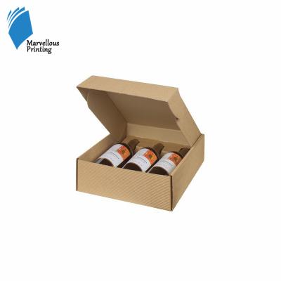 China Recyclable Custom Logo Cardboard Mailer Carton Box Packaging Corrugated Shipping Box For Wine for sale