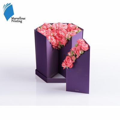 China Custom Logo Flower Paper Gift Recyclable Rose Preserved Flower Box for sale