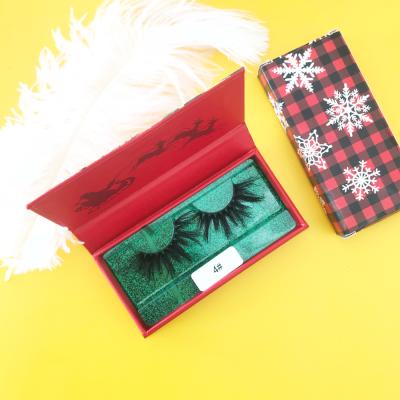 China 25-30 Times Qingdao 25mm Siberian Mink 3D Strip Real Full 100% Lash Wholesale Christmas Lash Packaging Private Seller Label for sale