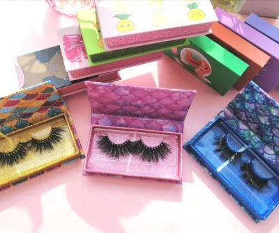 China Thick Cheap Price 3D Mink Whips Lick Box Private Label 3D Full Strip Real Fur Lashes for sale