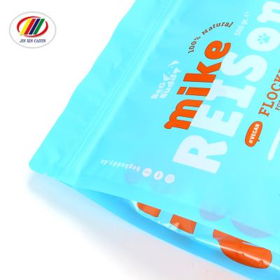 중국 Manufacturers Custom High Quality Color Compound Plastic Bag Recyclable With Window Flat Bottom Transparent Zipper Bag Packaging Dog Food 판매용