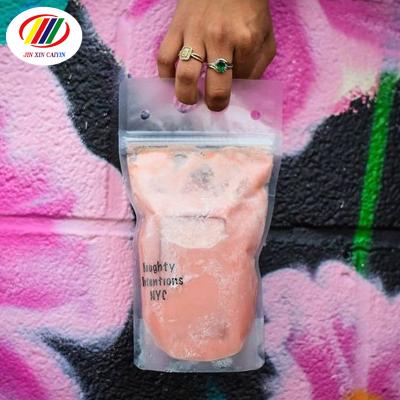 China Moisture Proof Clear Drink Doypack Stand Up Ziplock Custom Logo Printed 500ml Drink Pouches zu verkaufen