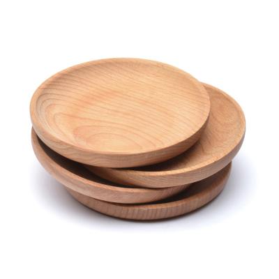 China Sustainable Customized Wooden Dinner Kitchenware Dessert Dish for sale