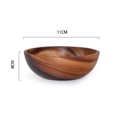 China Practical Wooden Fruit Bowl Decoration Household Kitchen Fruit Bowl Cutlery Basin Storage for sale