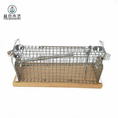 China New Humanitarian Metal Wholesale Wooden Live Mouse Disposable Hot Sale Rat Trap Cage for sale