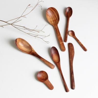 China 2021 Viable Hot Selling Teak Kitchen Rice Spoon Wood Pallet Wood Spoon Wooden Soup Spoon for sale